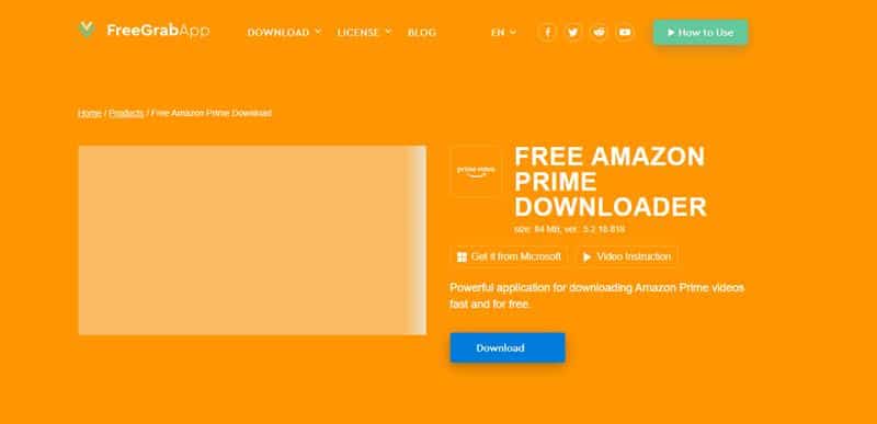 FreeGrabApp Amazon Prime Downloader