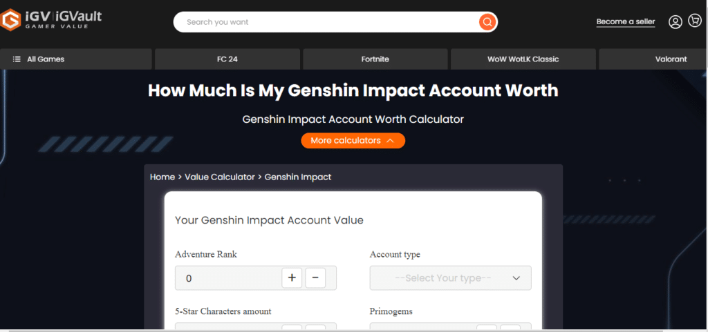 IGV iGVault Value Calculator