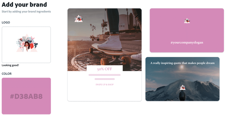 Use your branded colors in your Instagram story