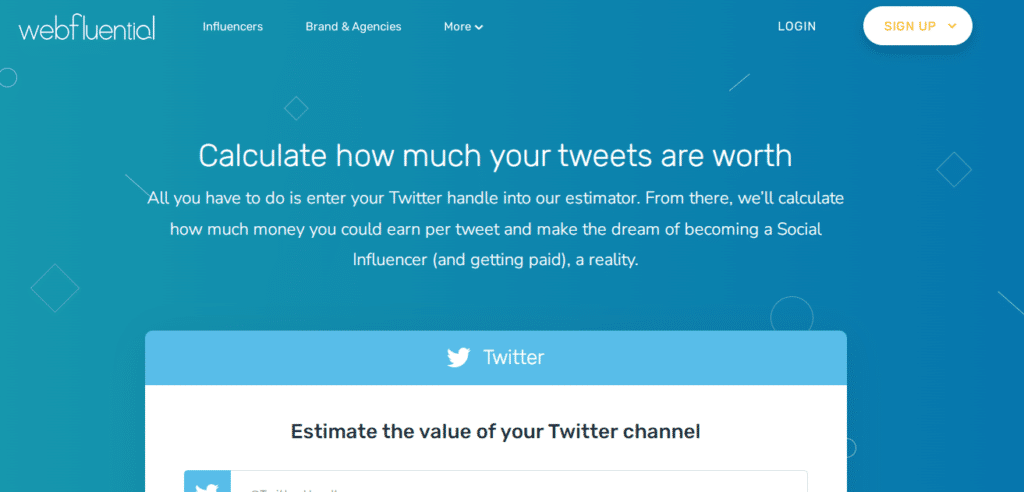 WebInfluential Tweet calculator