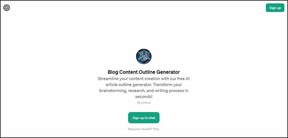 Blog Content Outline Generator Overview