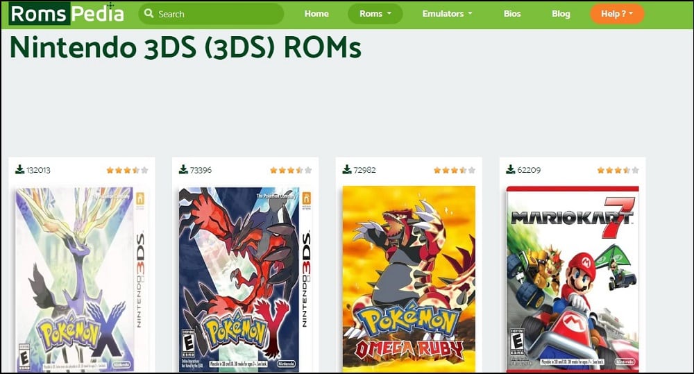 RomsPedia Nintendo 3DS Rom Site
