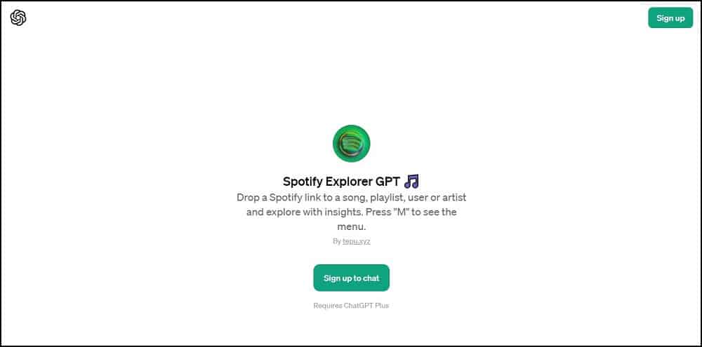 Spotify Explorer GPT Overview