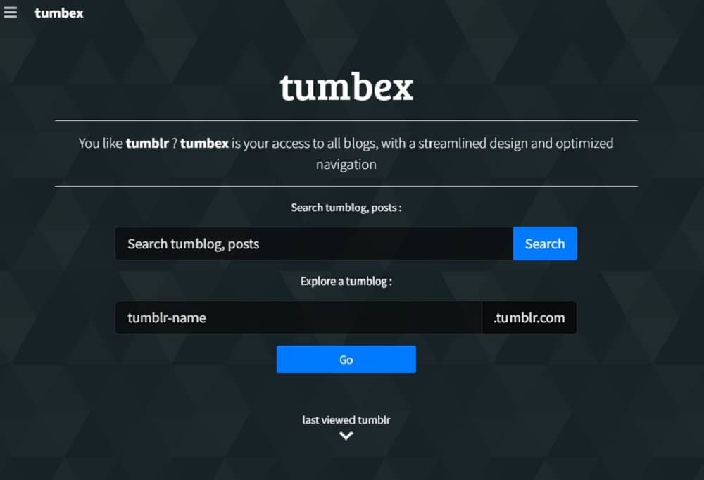 Tumbex Online Tumblr Viewer Tools