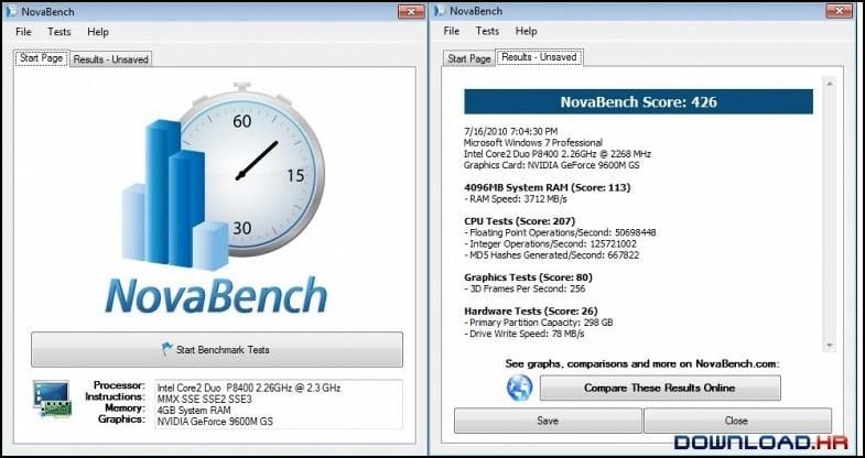 Novabench for Free CPU Stress