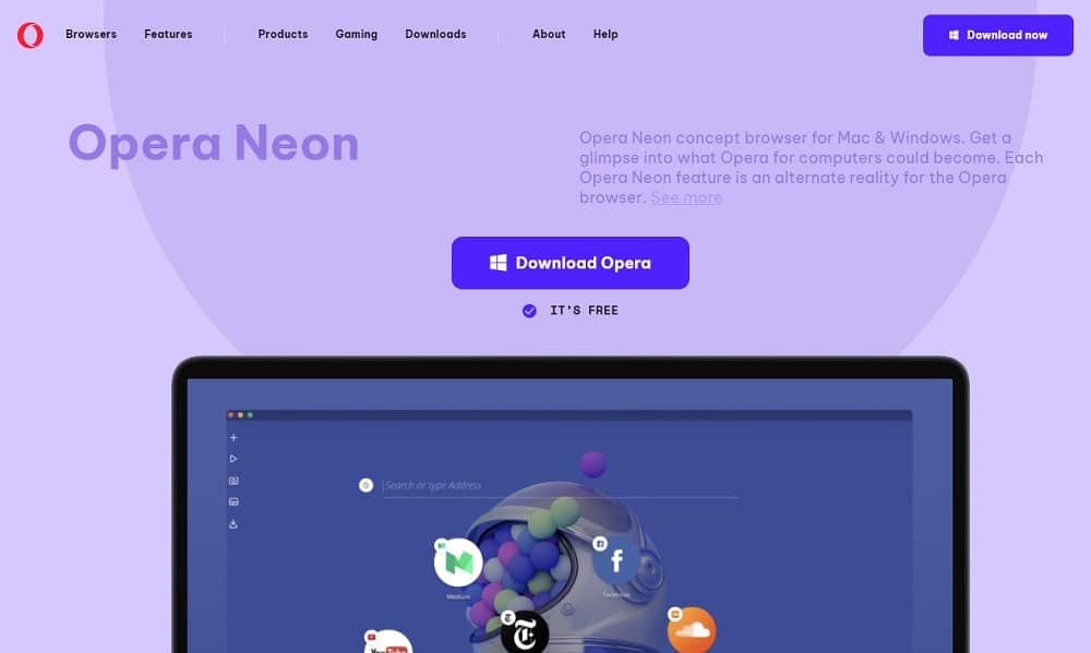 Opera Neon for Chromium Based Browsers