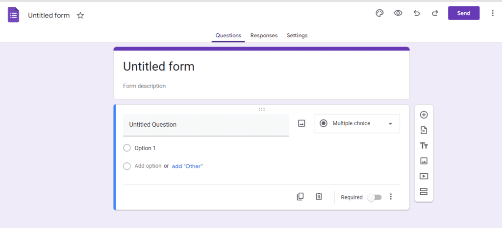 Add questions to the Google Form