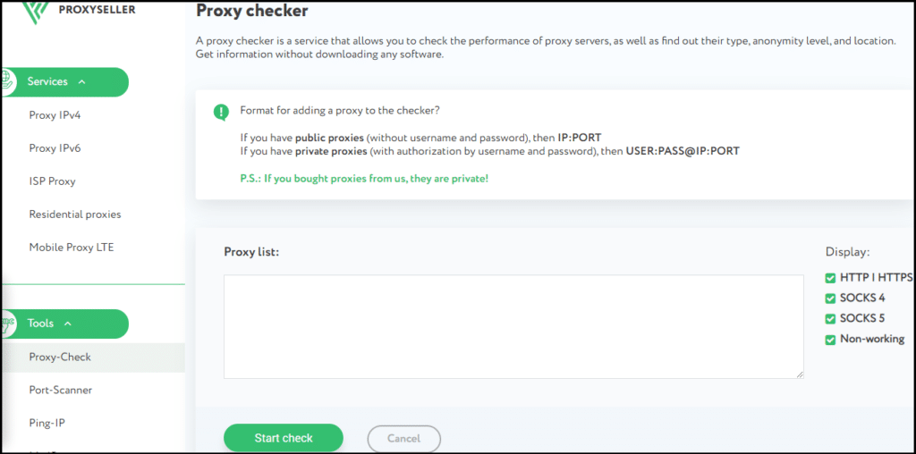 Proxy Checker by Proxy Seller