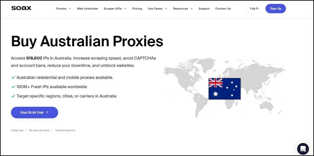 Soax for Australian Proxy